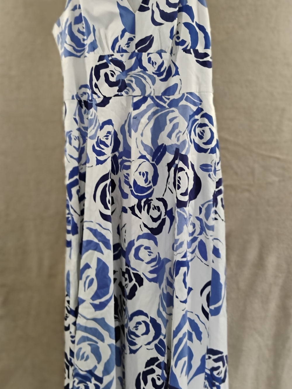 Talbots Blue Floral Midi Dress